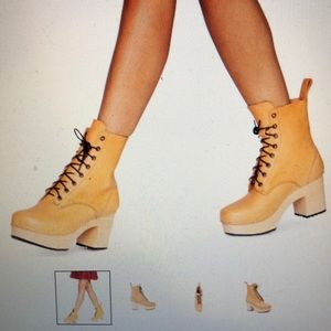 Swedish hasbeens: lace up plateau